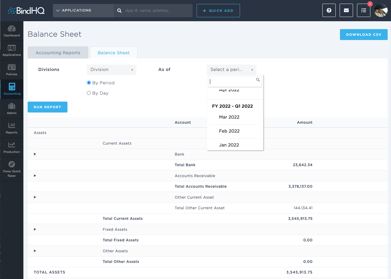 Using the Balance Sheet Report – BindHQ