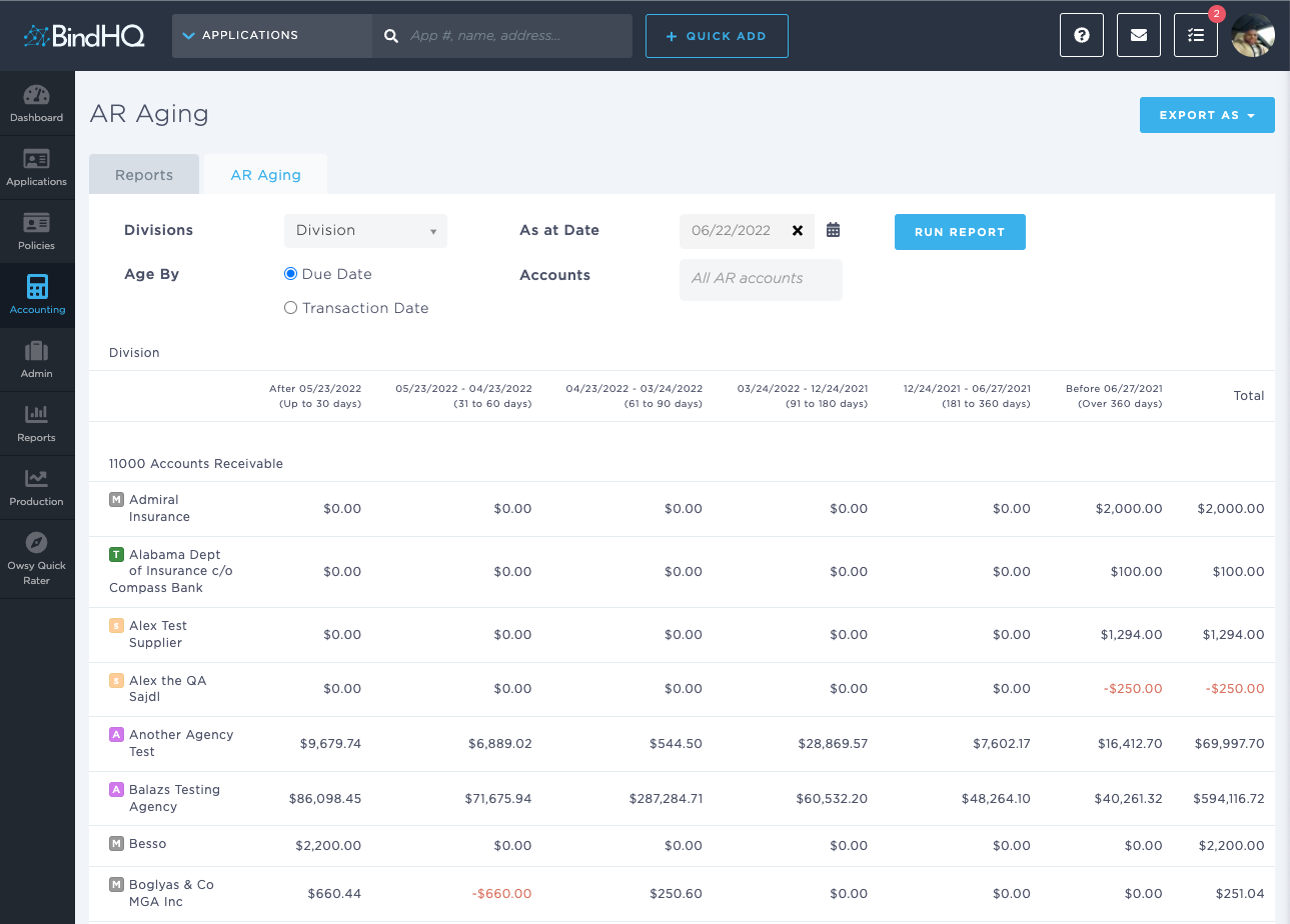 Using the AR Aging Summary Report – BindHQ