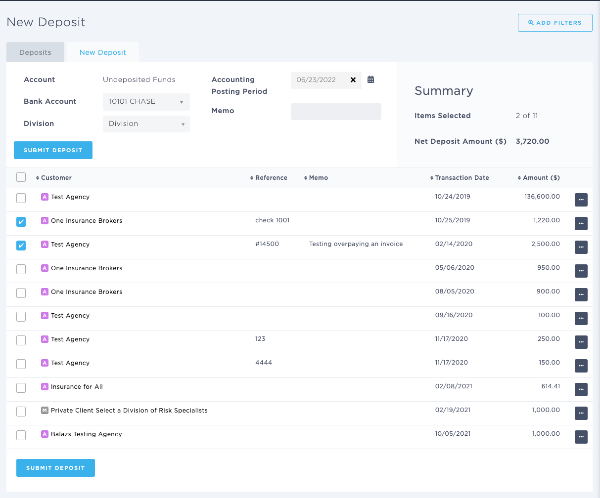 Using The Record A Deposit Page – Bindhq